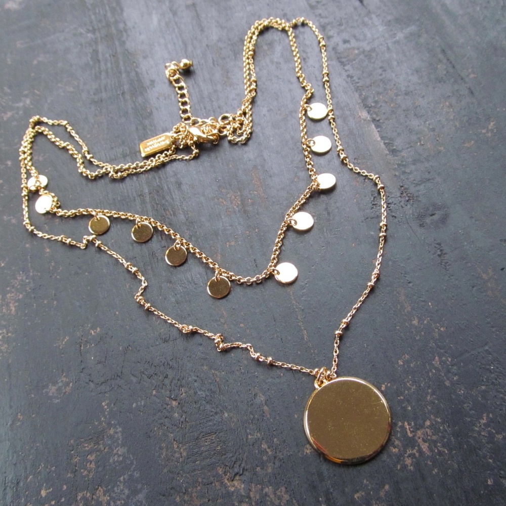 Kate Spade Gold Colored Multi-Chain Layered Necklace